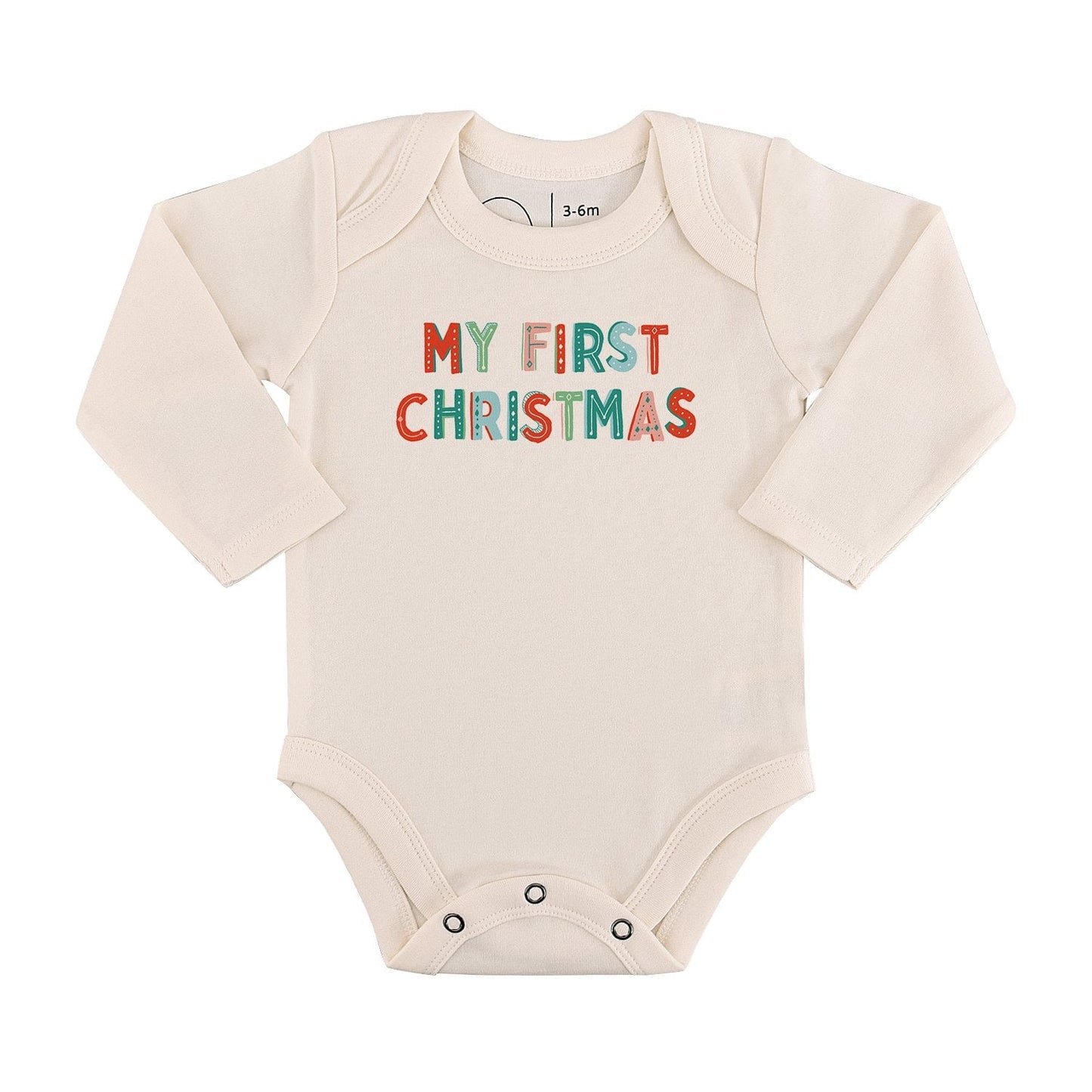graphic bodysuit | my first christmas (long sleeve)