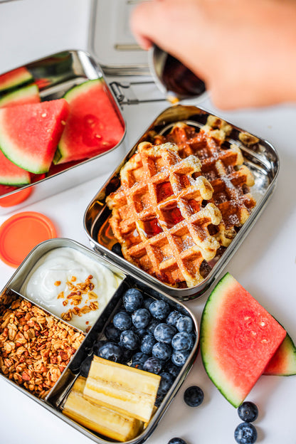 STAINLESS STEEL LUNCH BOX, 3 TIER Leak Proof, 3 COMPARTMENTS, 75 OZ