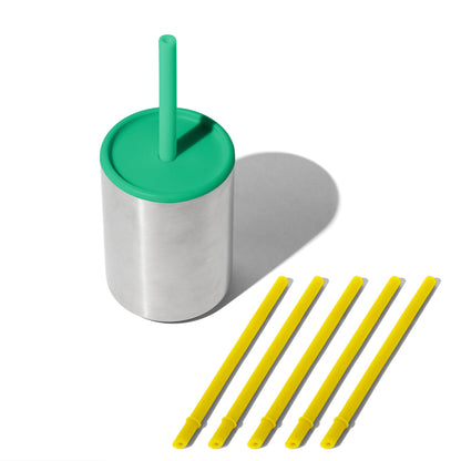 8 oz Medium Sippy Cup + Straw | Stainless Steel