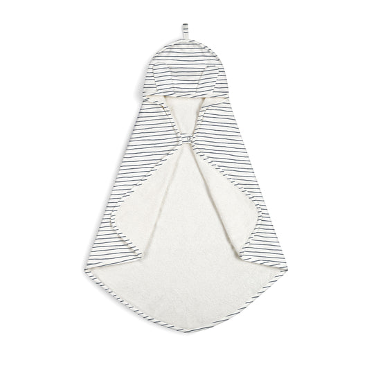 Organic Baby Towel - Navy Stripes