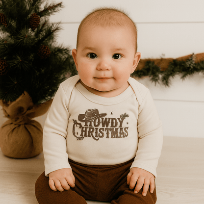 long sleeve graphic bodysuit | howdy christmas