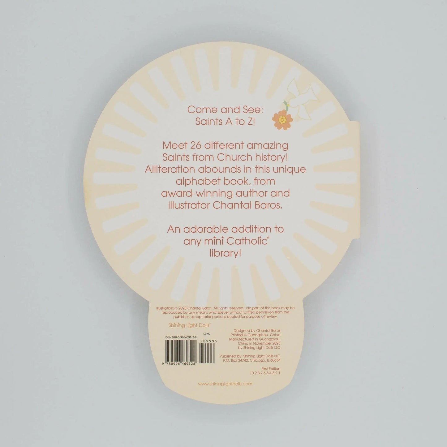 2025 Award Winner - Come and See: Saints A to Z - An Alphabet of Catholic Saints - shaped board book