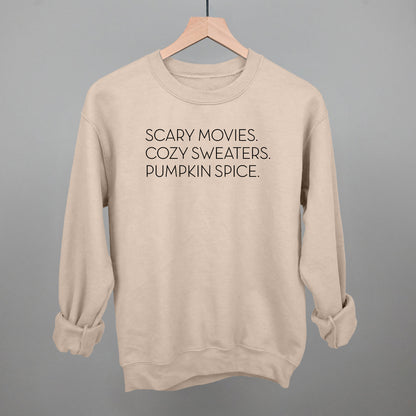 Scary Movies, Cozy Sweaters, Pumpkin Spice