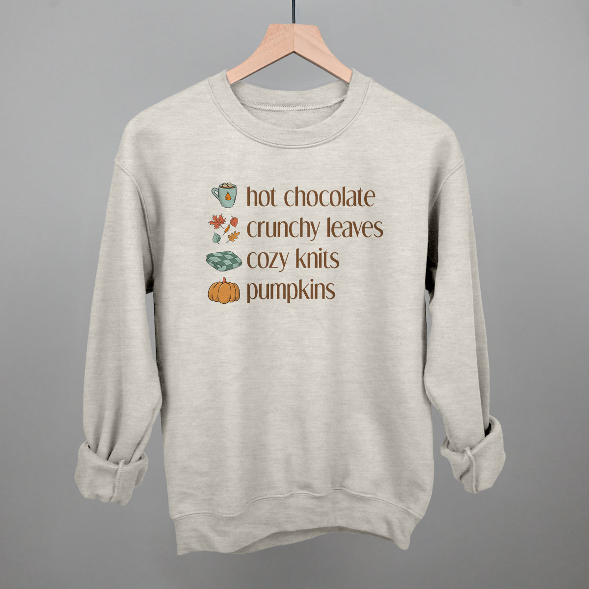 Hot Chocolate, Crunchy Leaves, Cozy Knits, Pumpkins