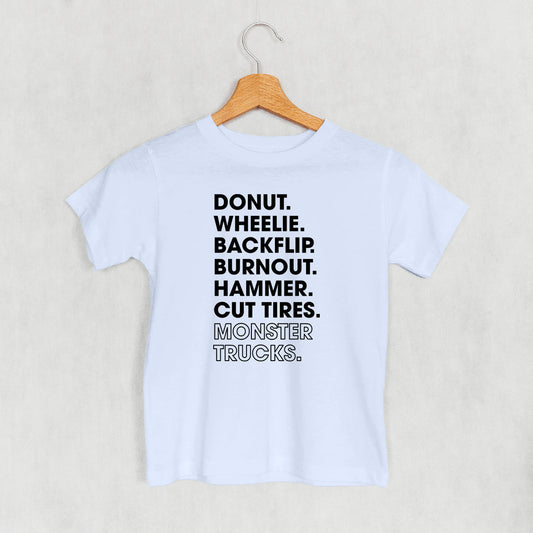 Monster Truck Lingo List (Kids)