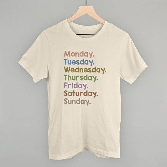 Days Of The Week Colorful