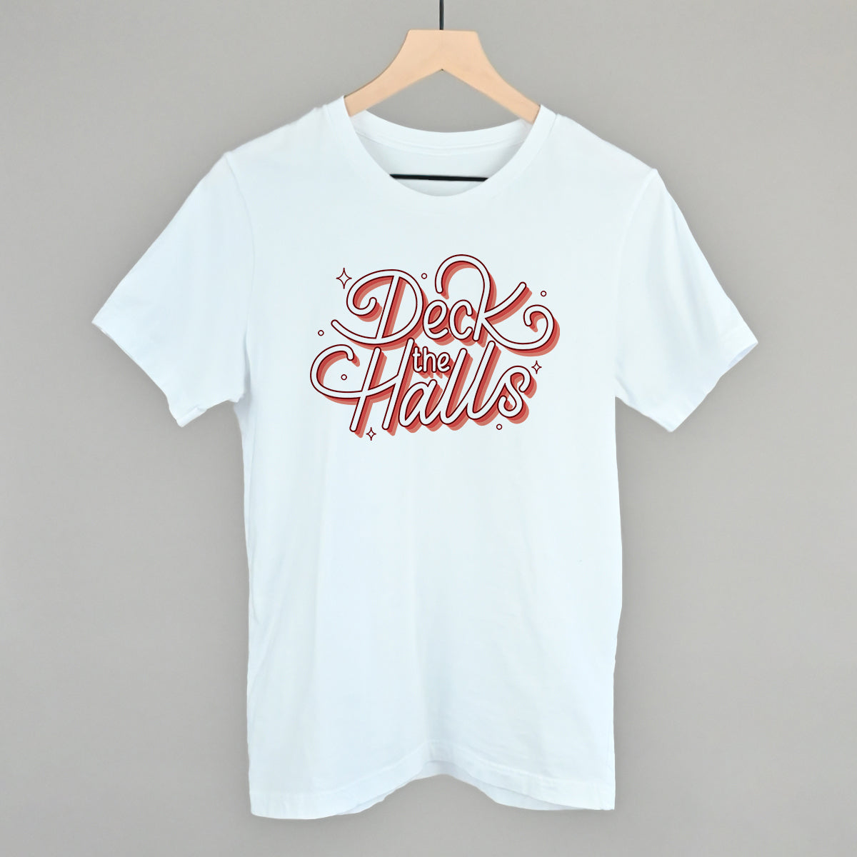 Deck The Halls Sparkle Script (Red)