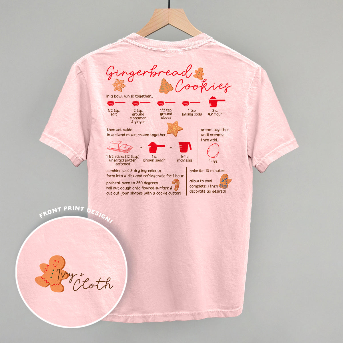 Gingerbread Cookie Recipe (Back Print)