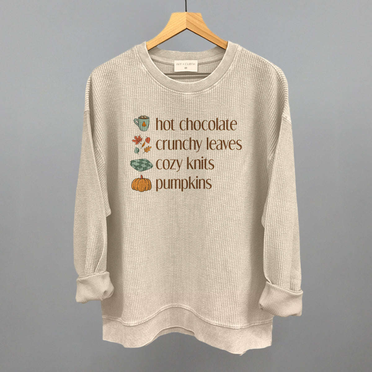 Hot Chocolate, Crunchy Leaves, Cozy Knits, Pumpkins