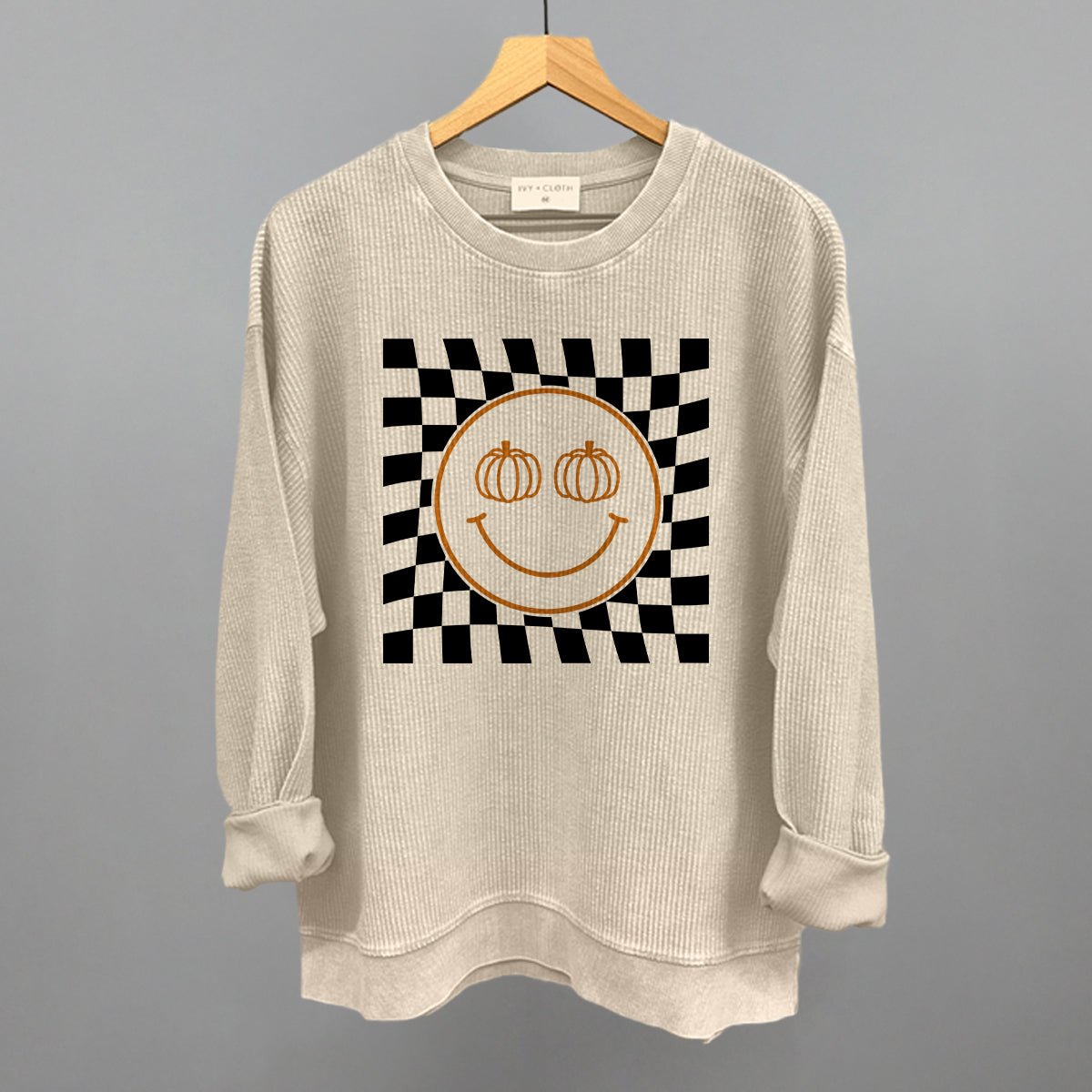 Pumpkin Smiley Face Checker