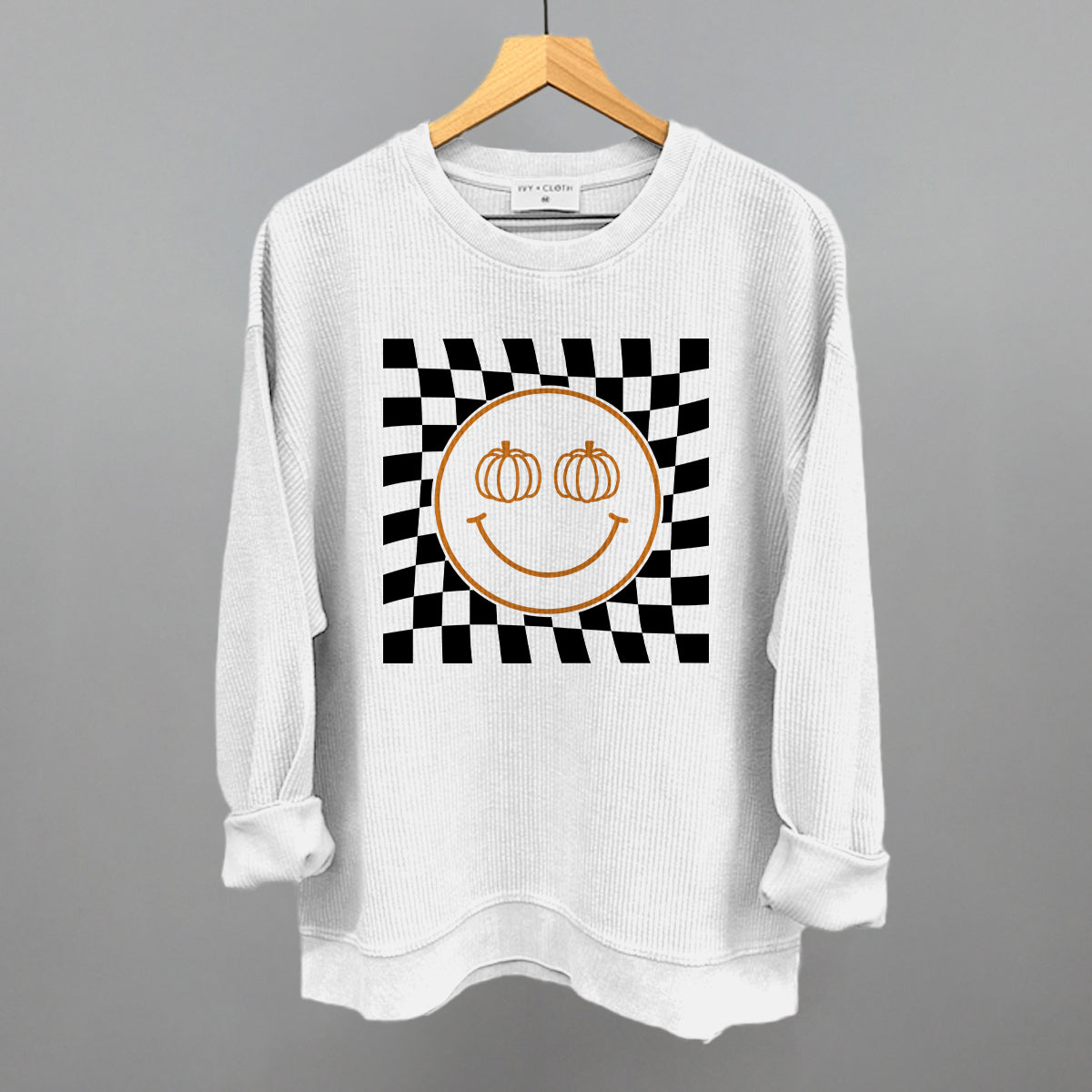 Pumpkin Smiley Face Checker