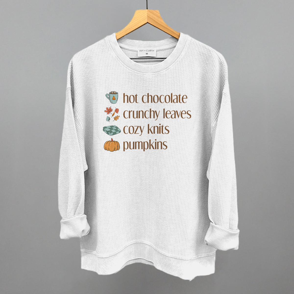 Hot Chocolate, Crunchy Leaves, Cozy Knits, Pumpkins