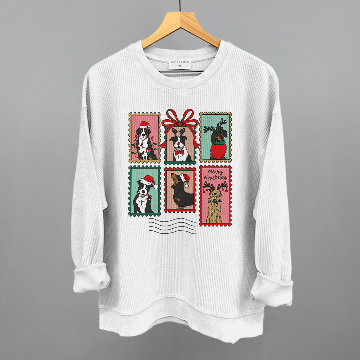 Dog Christmas Stamps Doodle