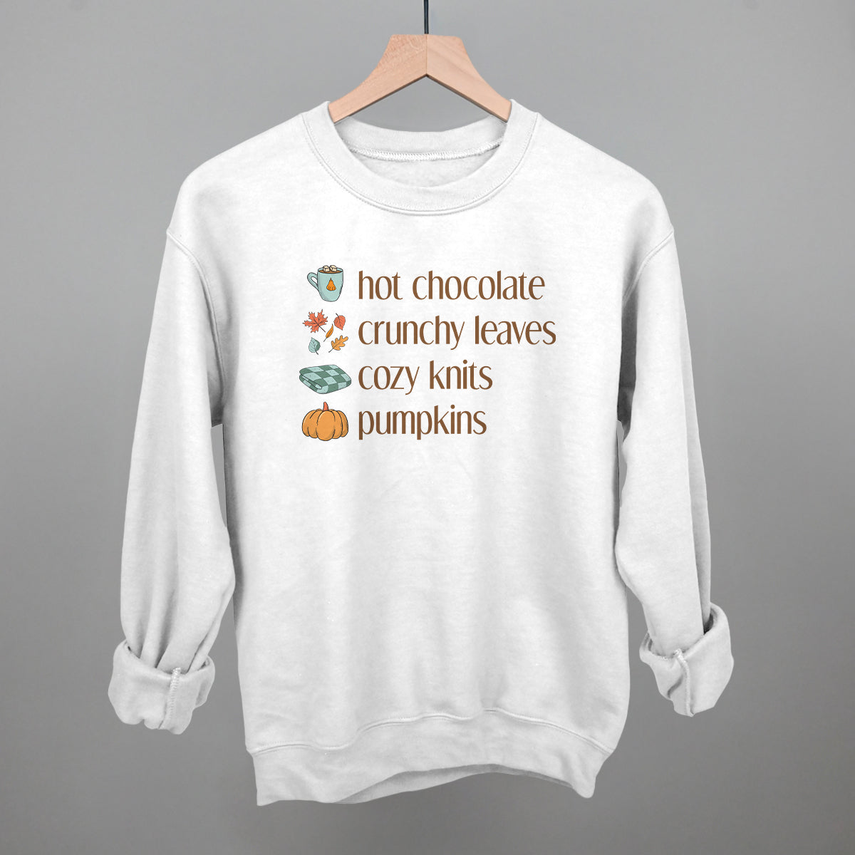 Hot Chocolate, Crunchy Leaves, Cozy Knits, Pumpkins