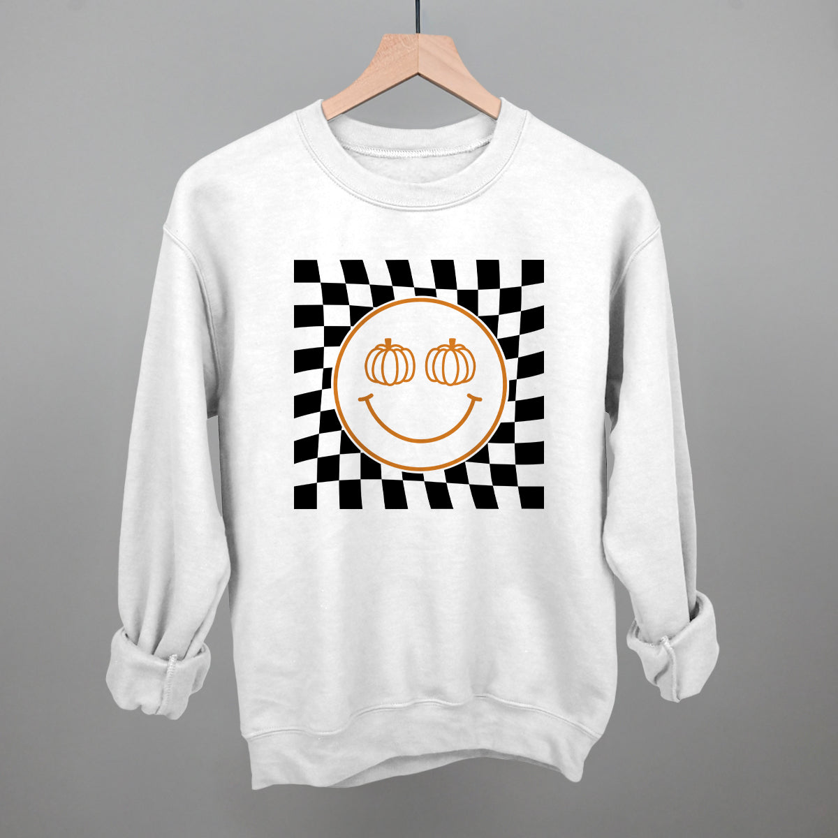 Pumpkin Smiley Face Checker