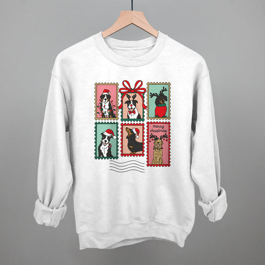 Dog Christmas Stamps Doodle