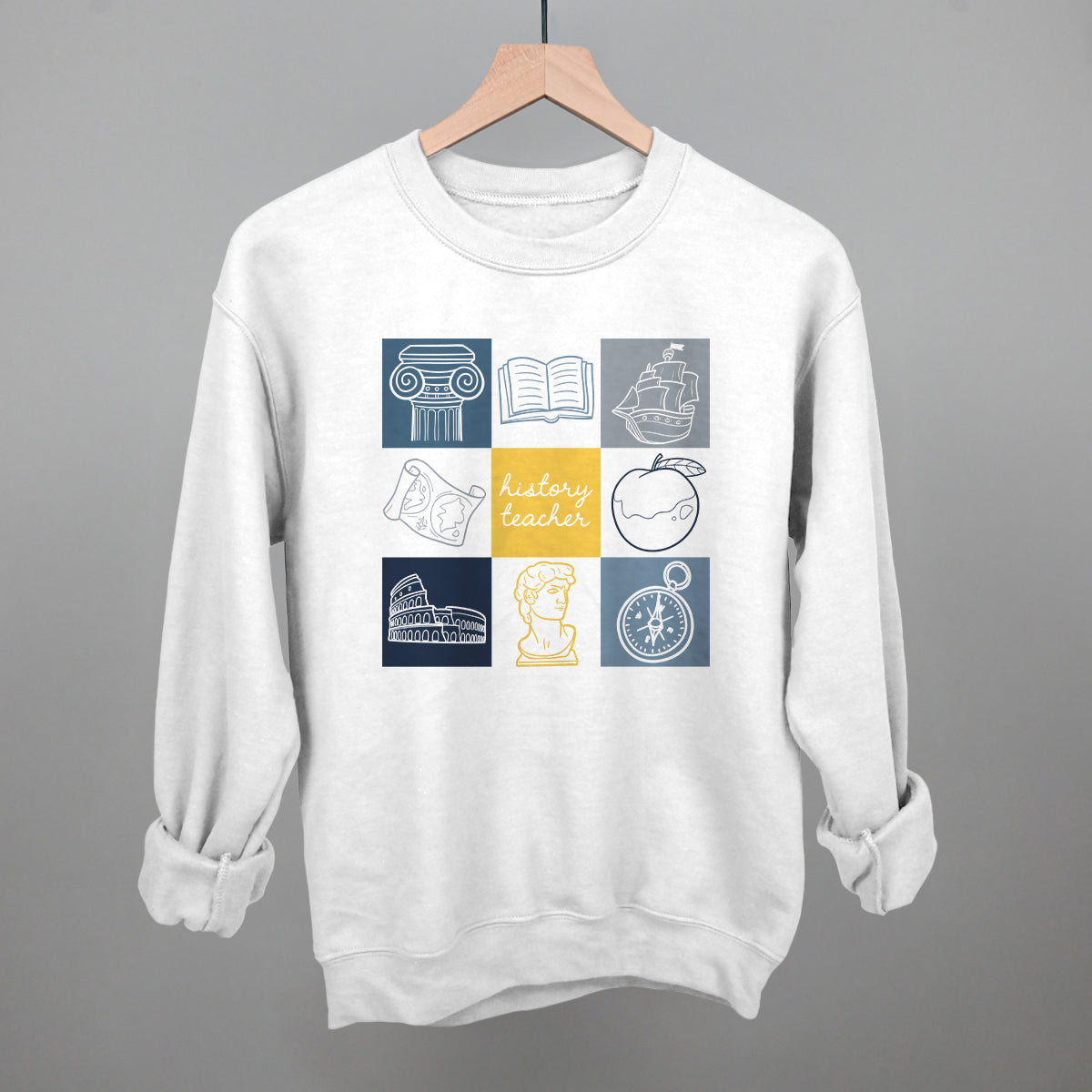 History Teacher Doodle Grid