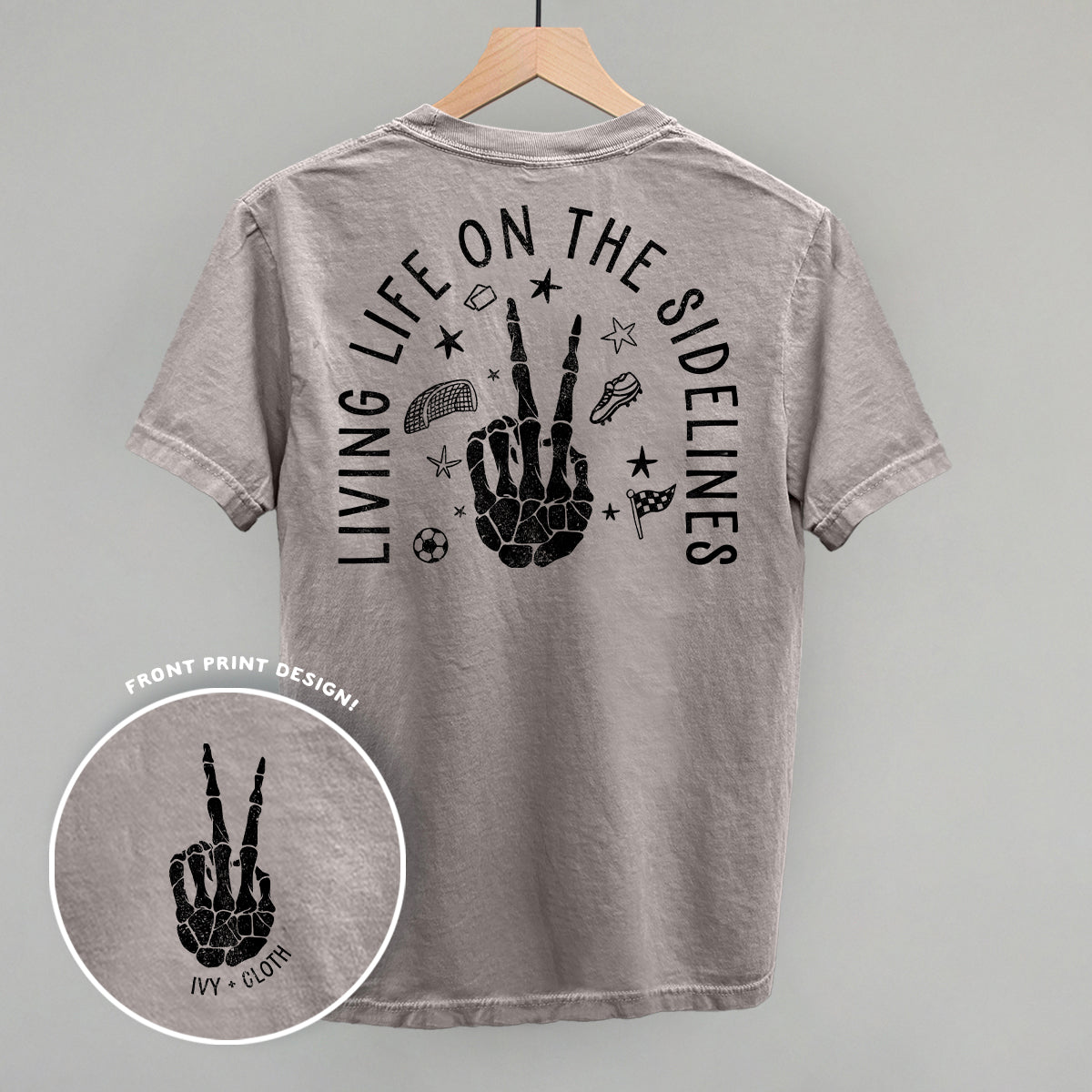 Living Life On The Sidelines Soccer (Back Print)