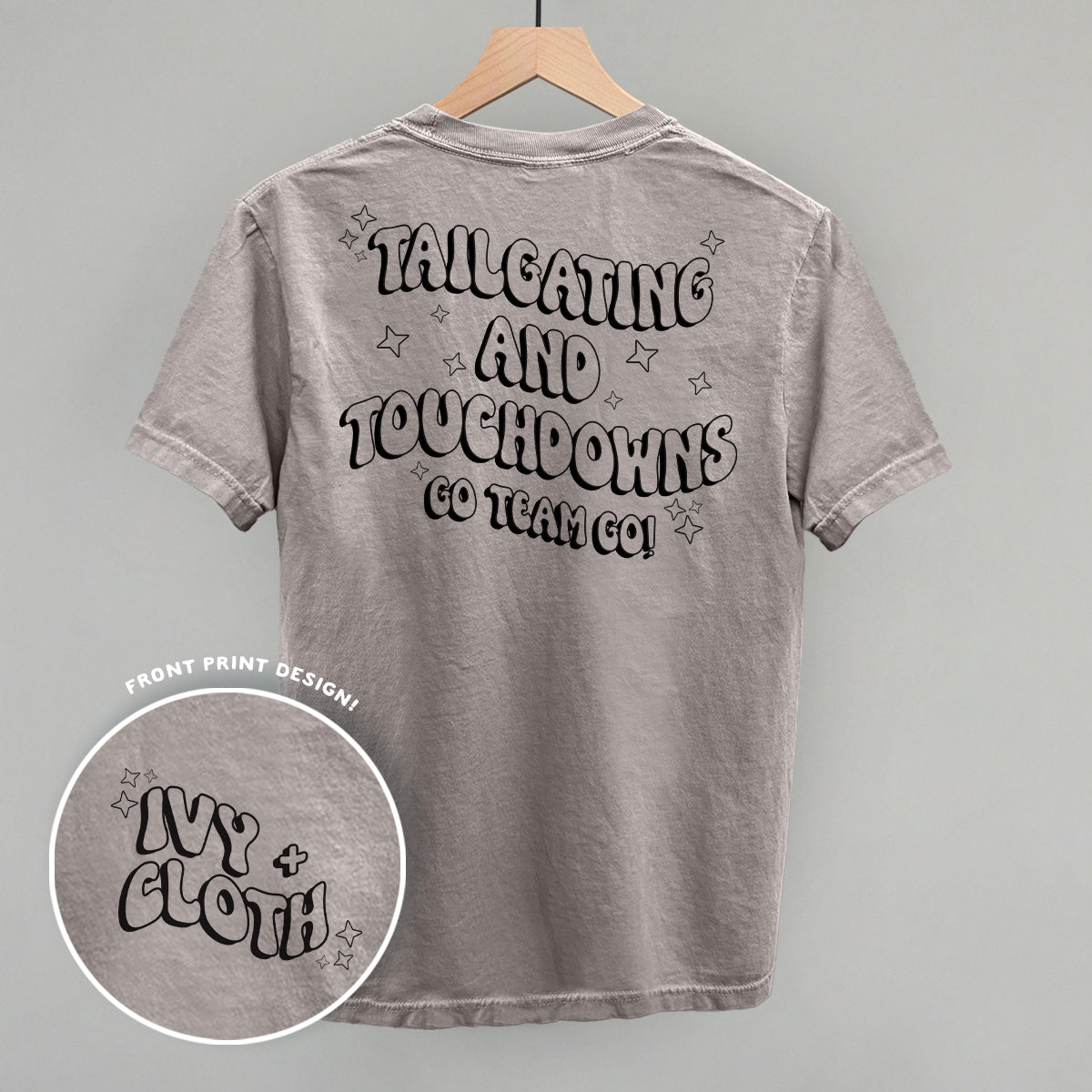 Tailgating and Touchdowns Black (Back Print)