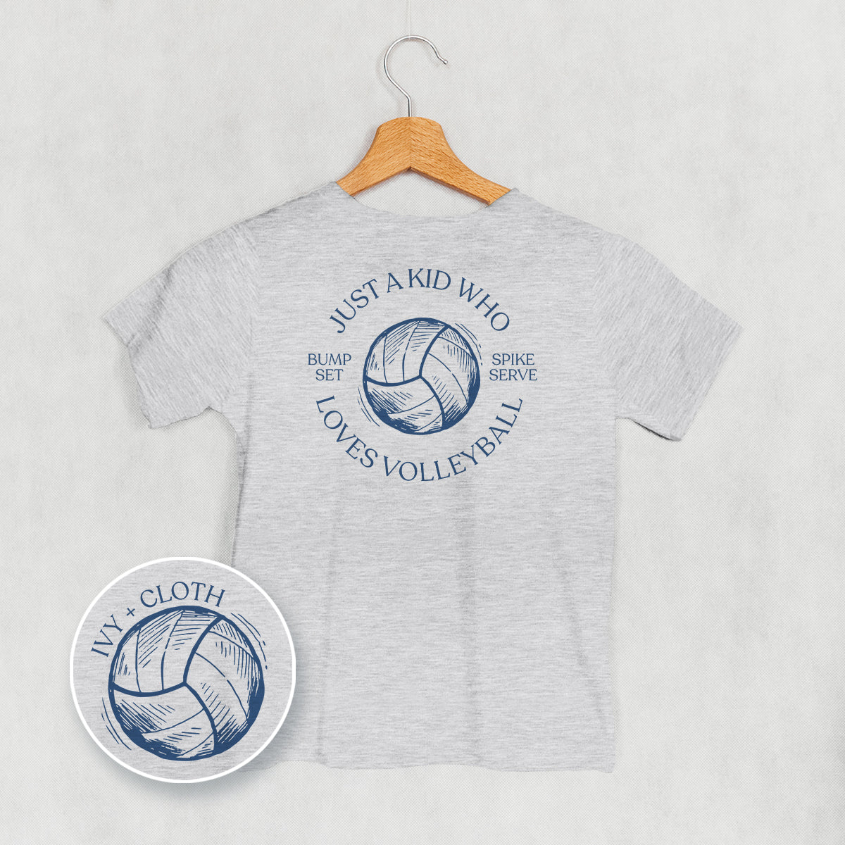 Just A Kid Who Loves Volleyball (Kids Back Print)