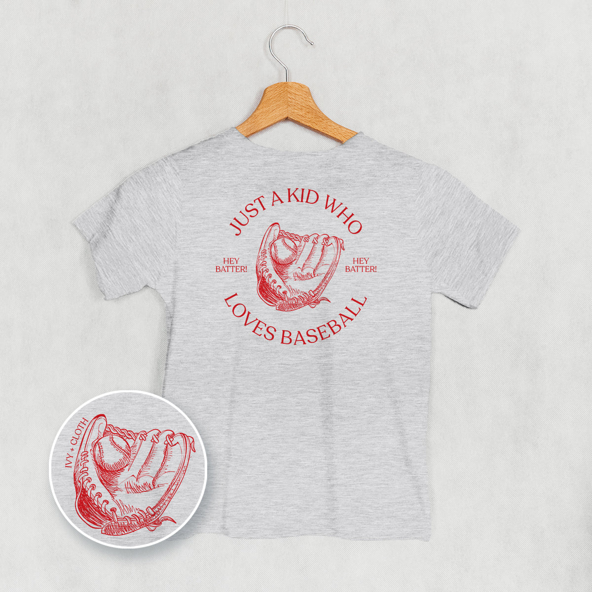 Just A Kid Who Loves Baseball (Kids Back Print)