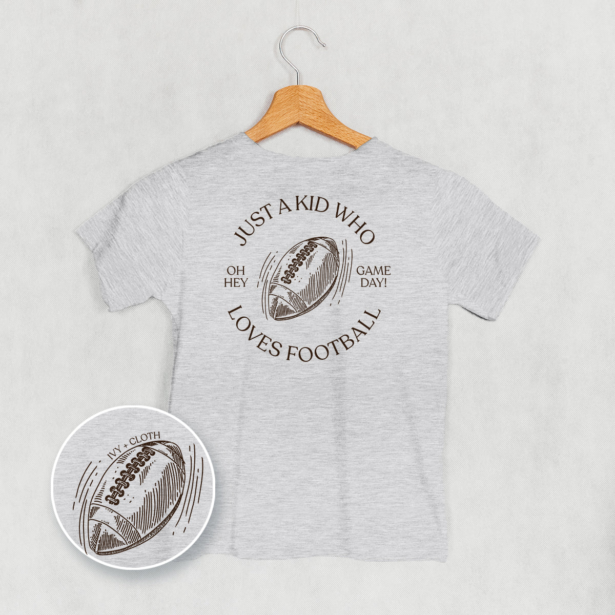 Just A Kid Who Loves Football (Kids Back Print)