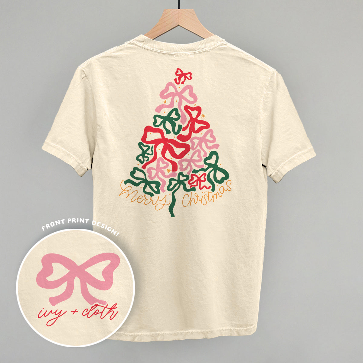 Merry Christmas Bow Tree (Back Print)