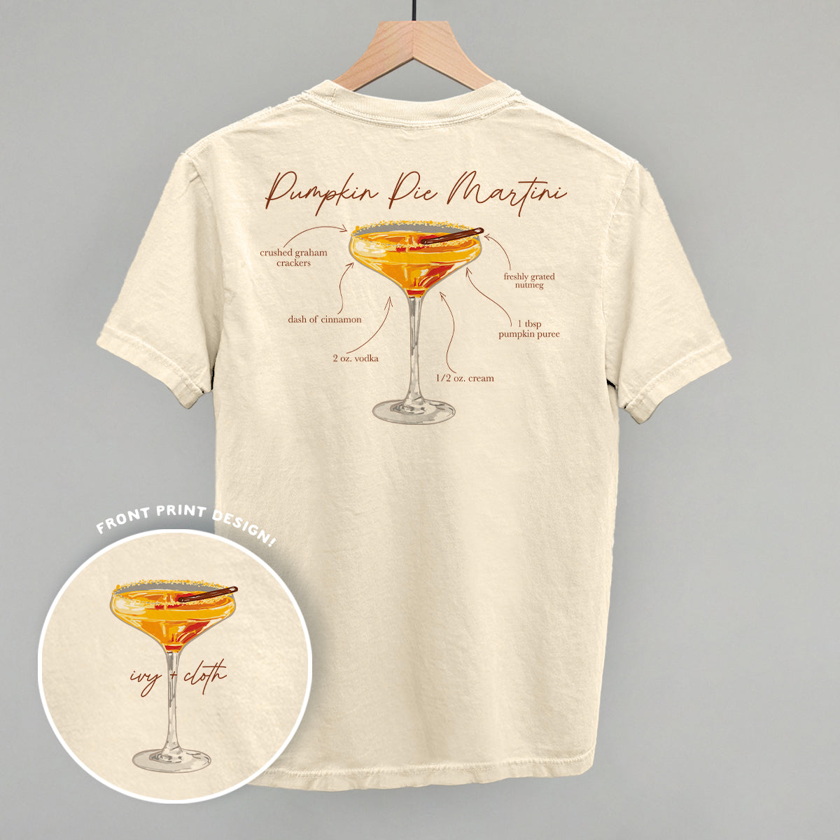 Pumpkin Pie Martini Recipe (Back Print)