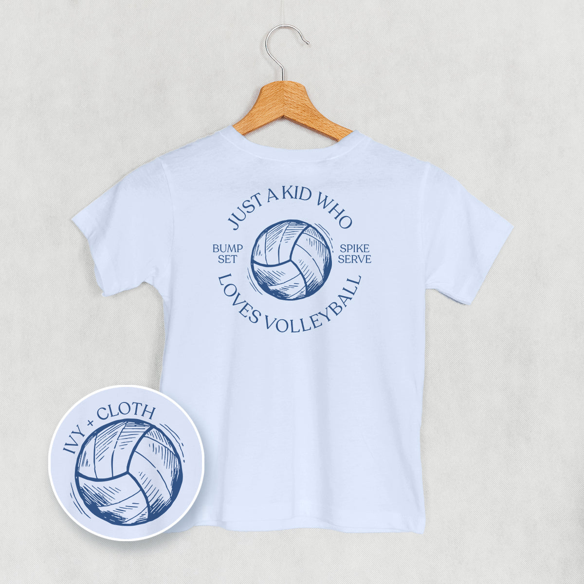 Just A Kid Who Loves Volleyball (Kids Back Print)