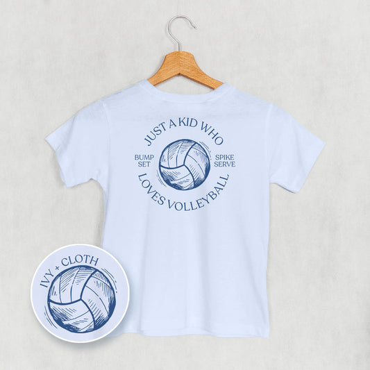 Just A Kid Who Loves Volleyball (Kids Back Print)