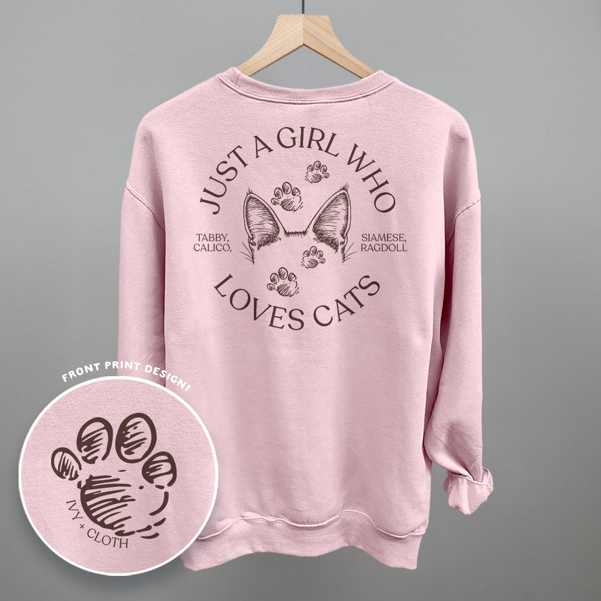 Just A Girl Who Loves Cats (Back Print)