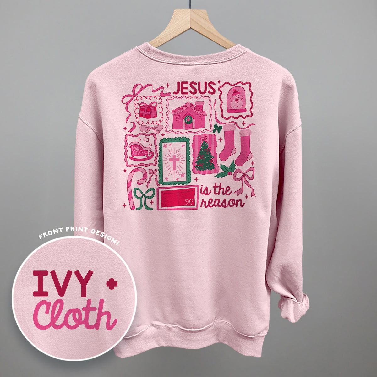 Jesus Is The Reason Pink Doodles (Back Print)