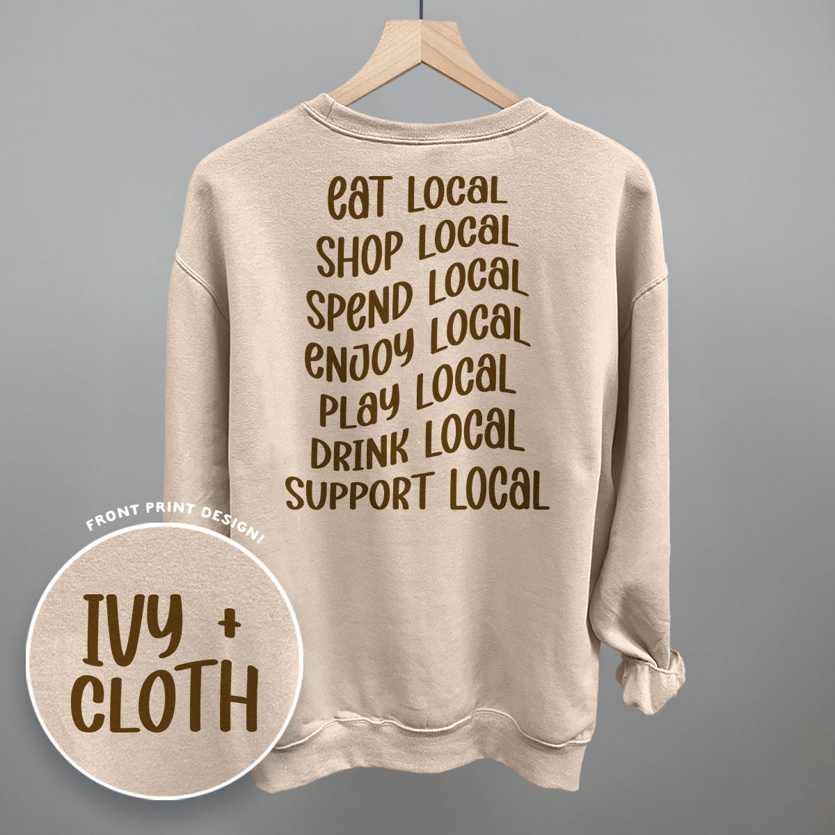 Shop Local Phrases (Back Print)