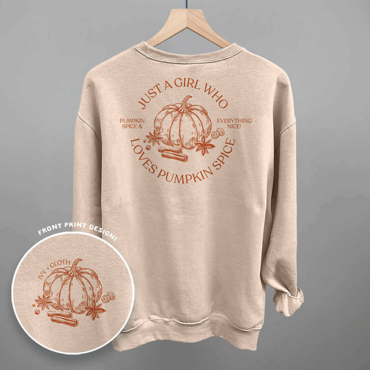 Just A Girl Who Loves Pumpkin Spice (Back Print)
