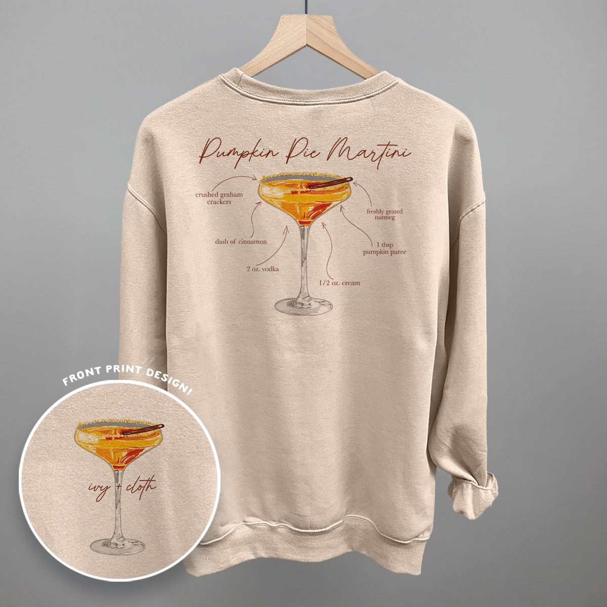 Pumpkin Pie Martini Recipe (Back Print)