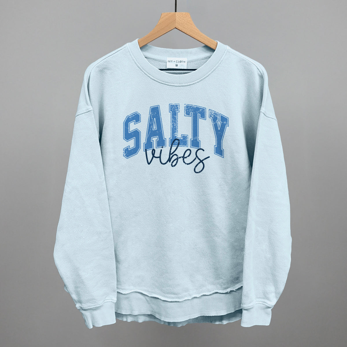 Salty Vibes Arch + Script Distressed