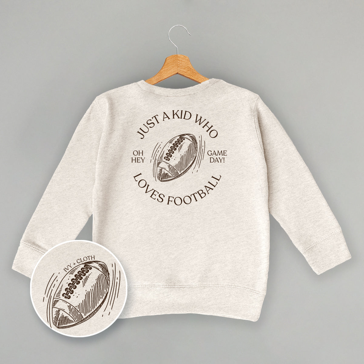 Just A Kid Who Loves Football (Kids Back Print)