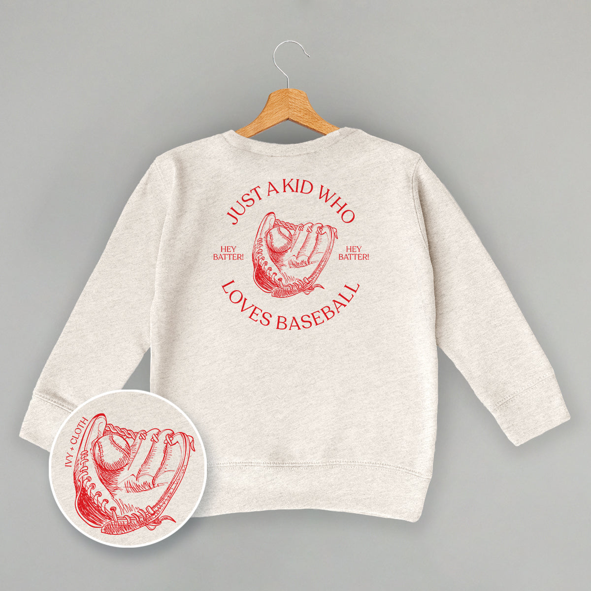 Just A Kid Who Loves Baseball (Kids Back Print)