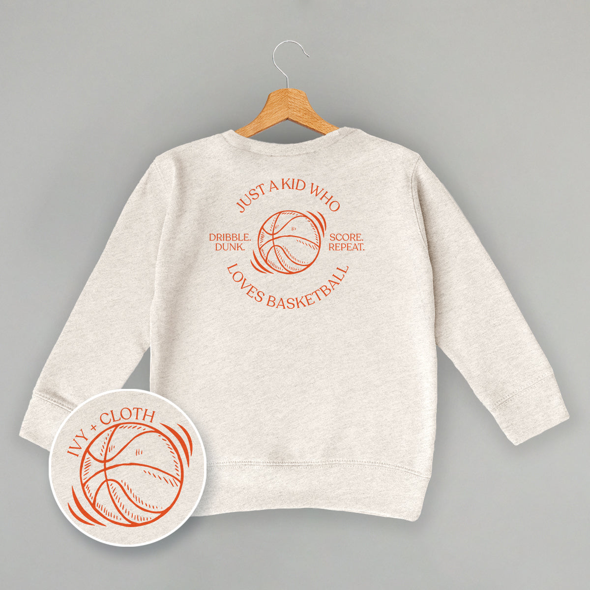 Just A Kid Who Loves Basketball (Kids Back Print)