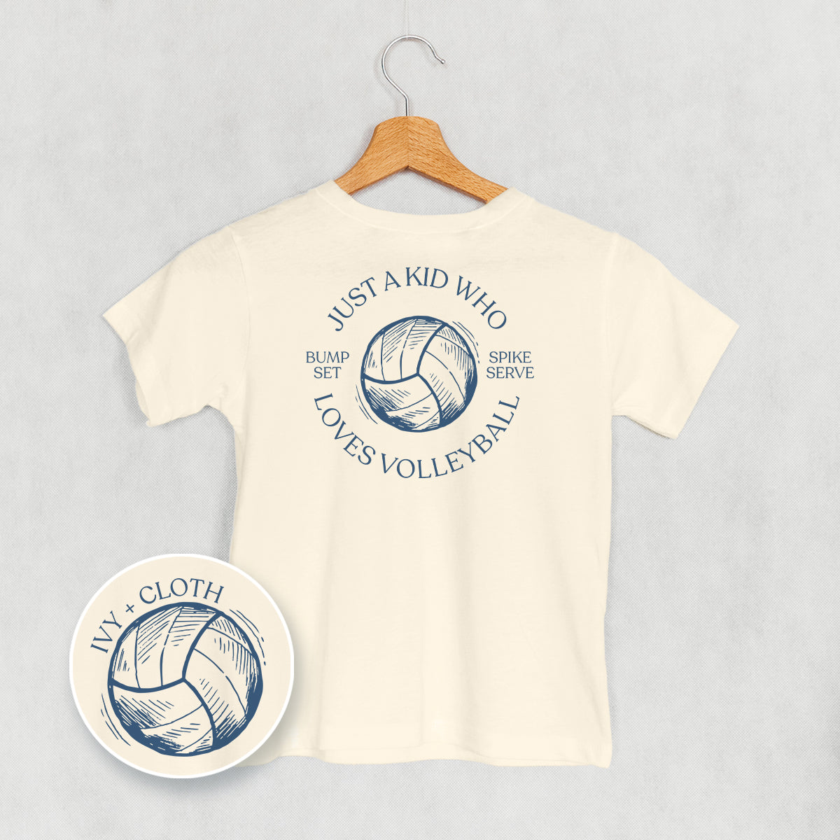 Just A Kid Who Loves Volleyball (Kids Back Print)