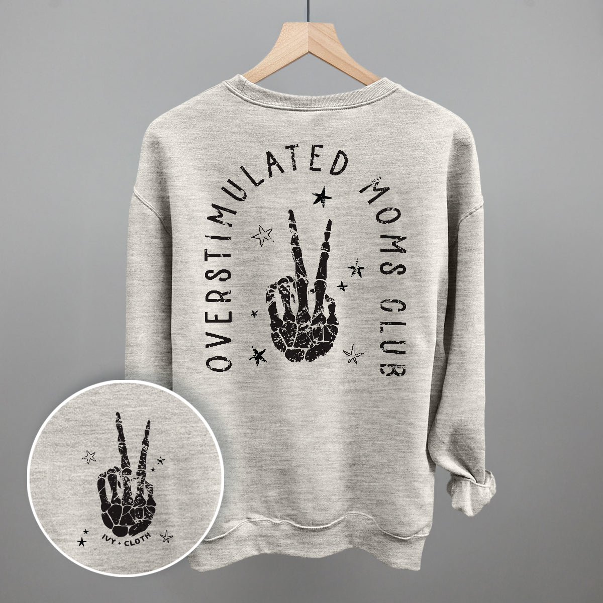 Overstimulated Moms Club Skeleton (Back Print)