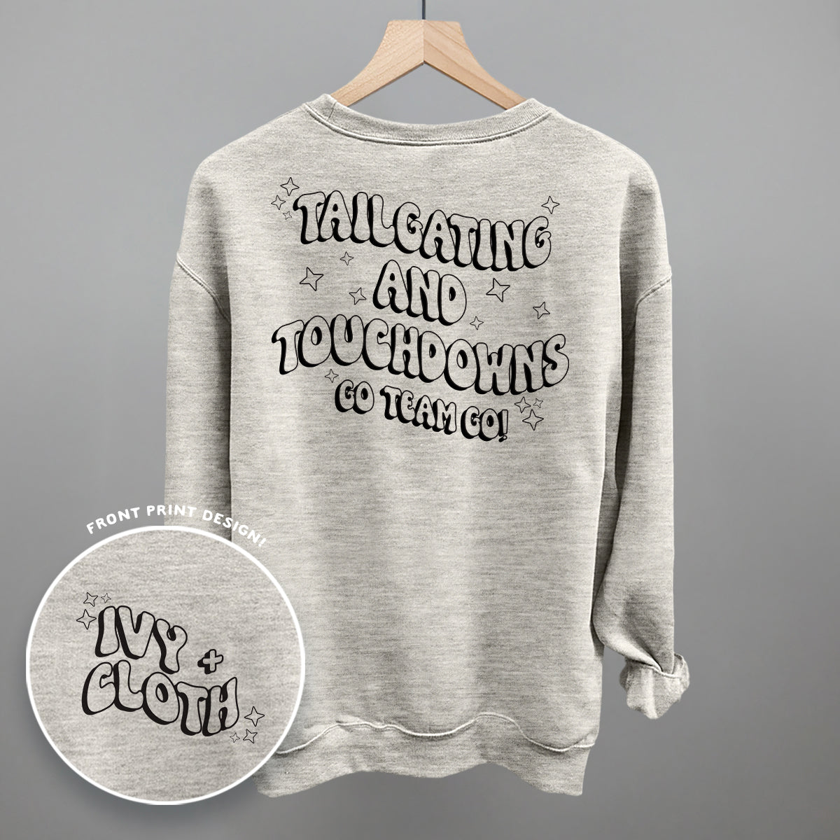 Tailgating and Touchdowns Black (Back Print)