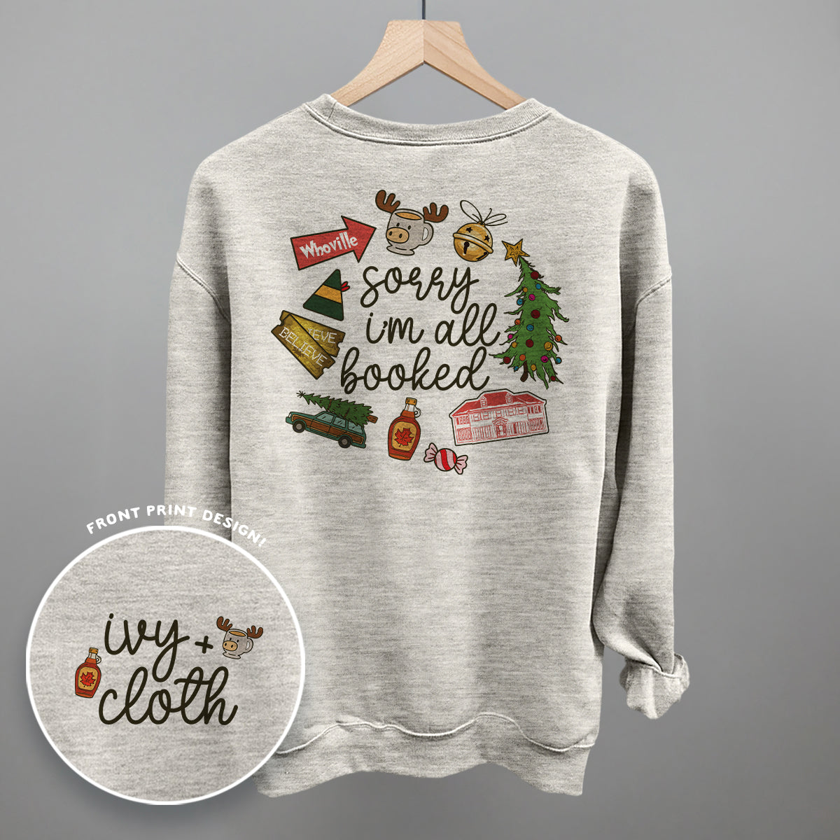 Sorry I'm All Booked Christmas Movies (Back Print)