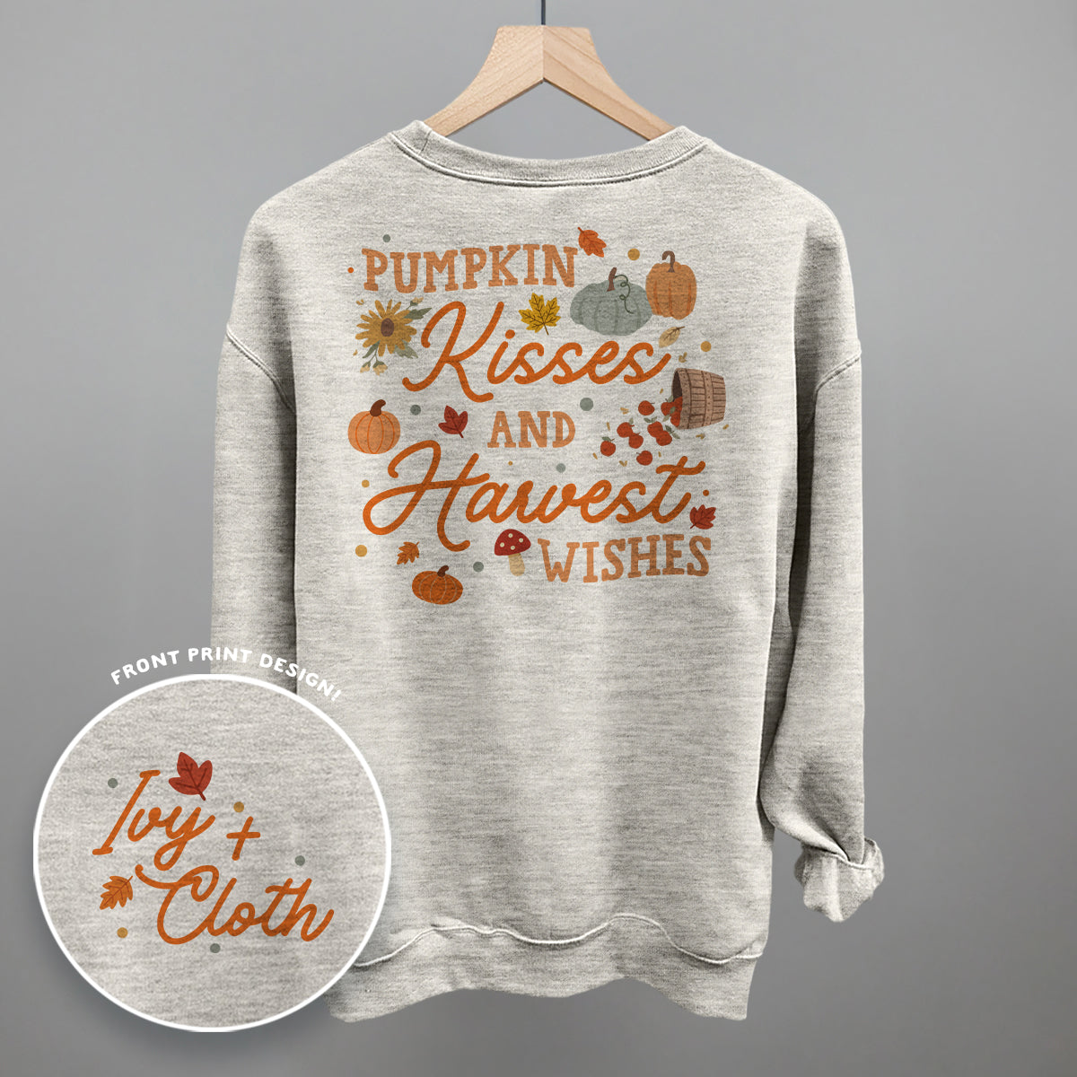 Pumpkin Kisses And Harvest Wishes (Back Print)