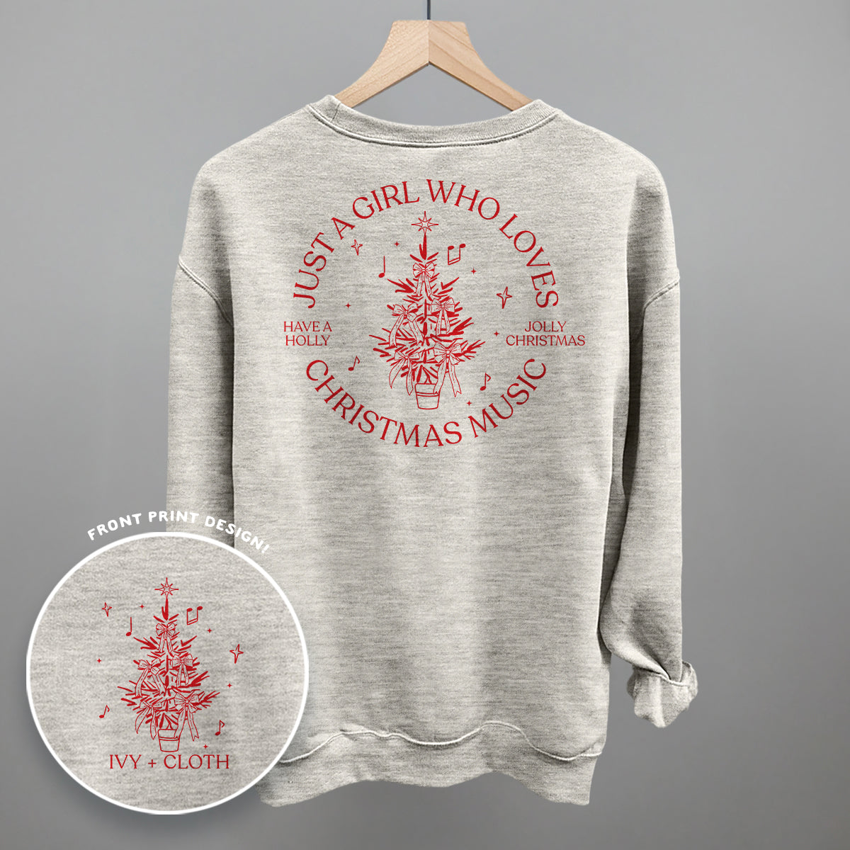 Just A Girl Who Loves Christmas Music (Back Print)