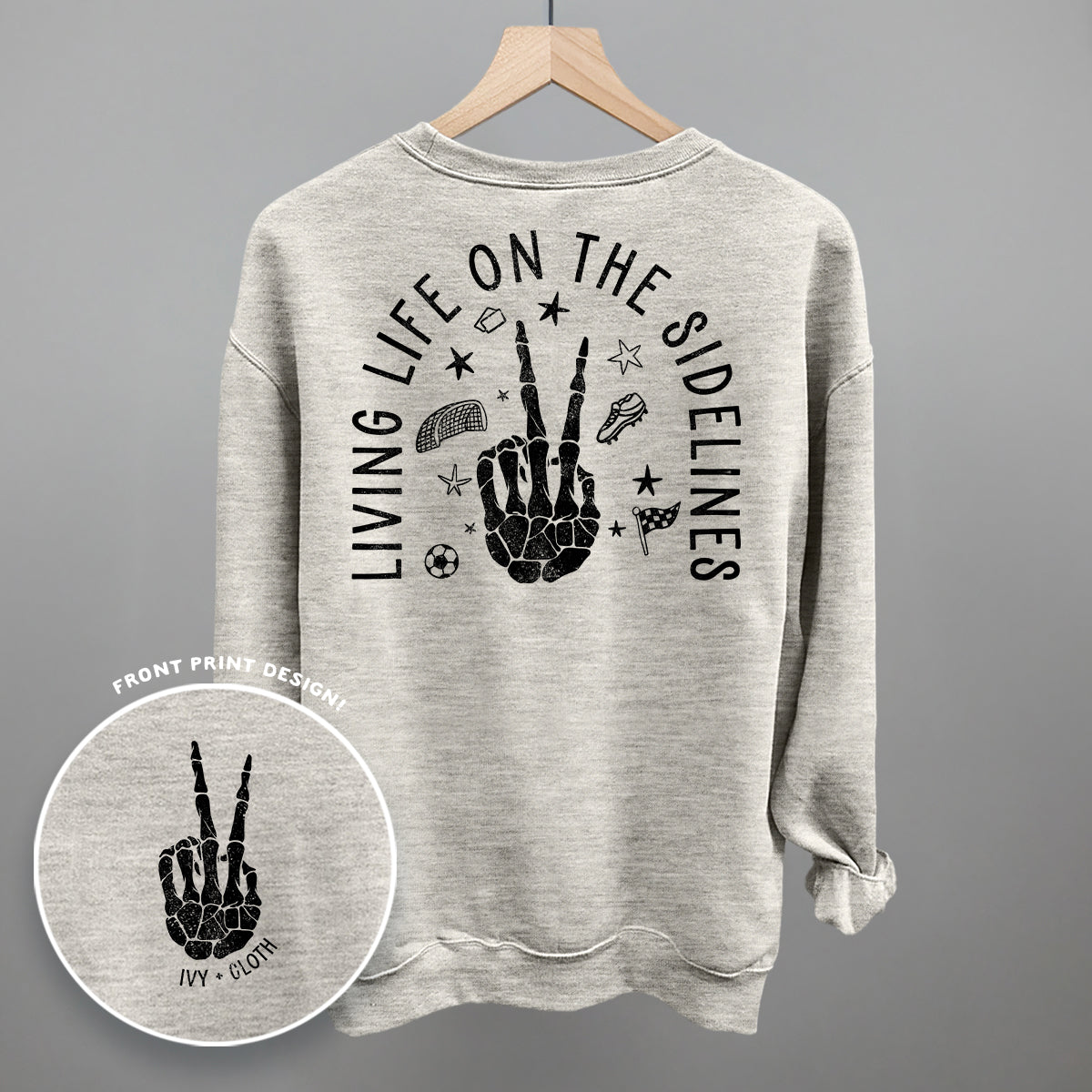 Living Life On The Sidelines Soccer (Back Print)