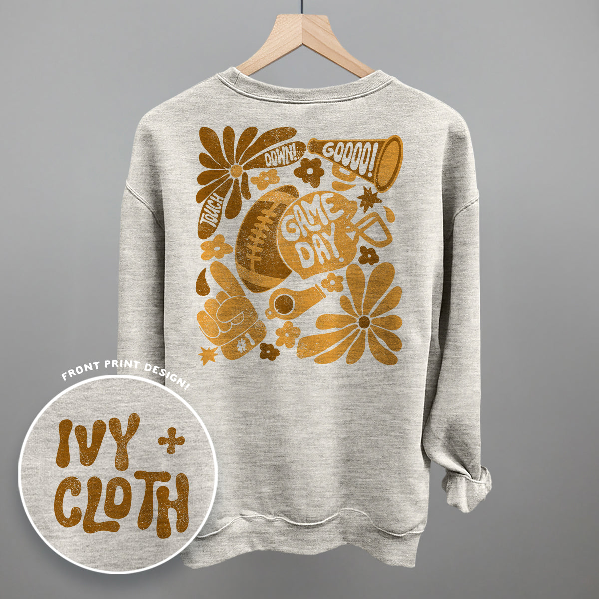 Floral Game Day Yellow (Back Print)