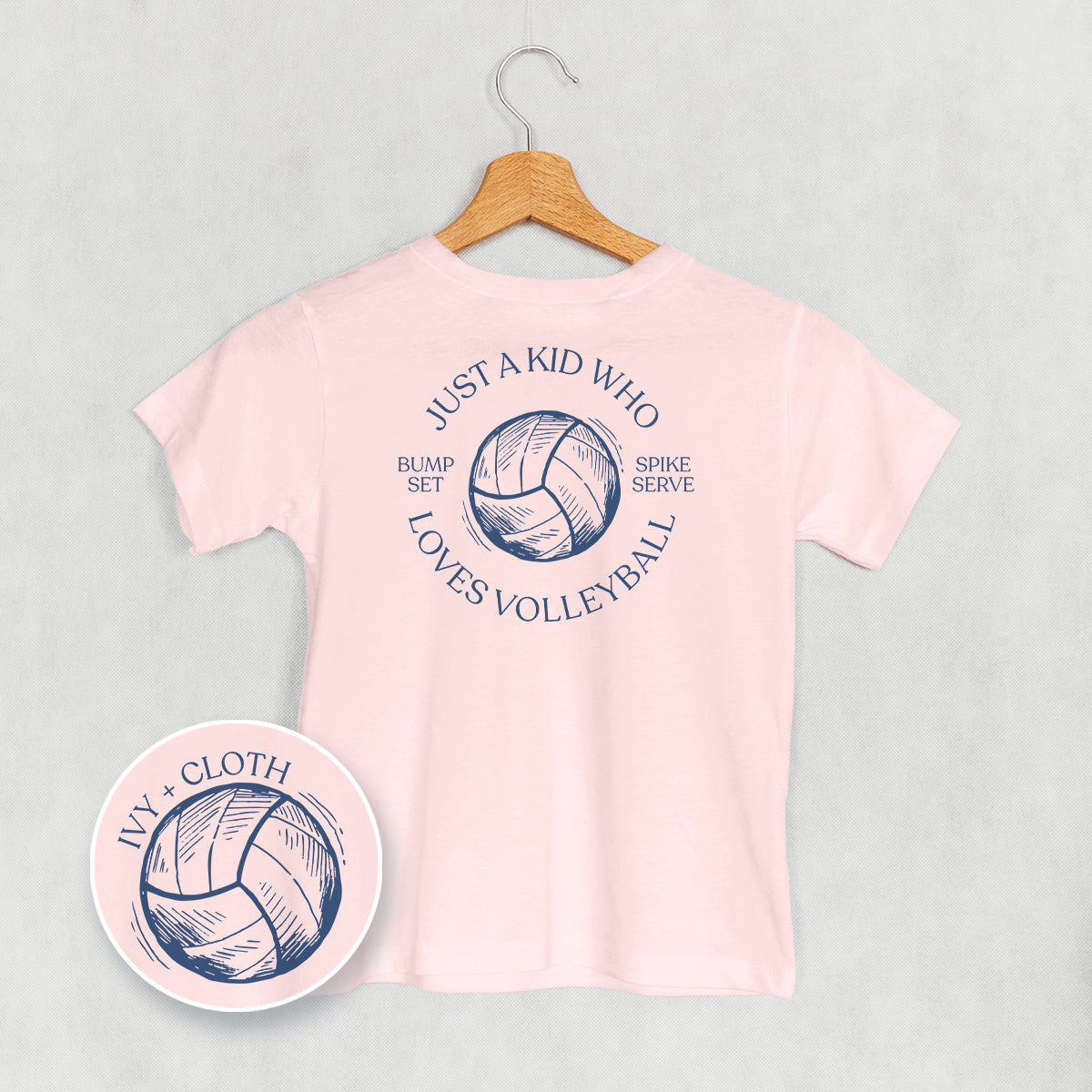 Just A Kid Who Loves Volleyball (Kids Back Print)