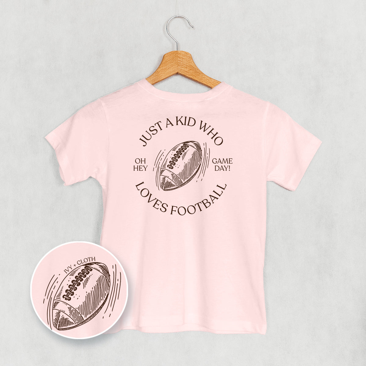 Just A Kid Who Loves Football (Kids Back Print)