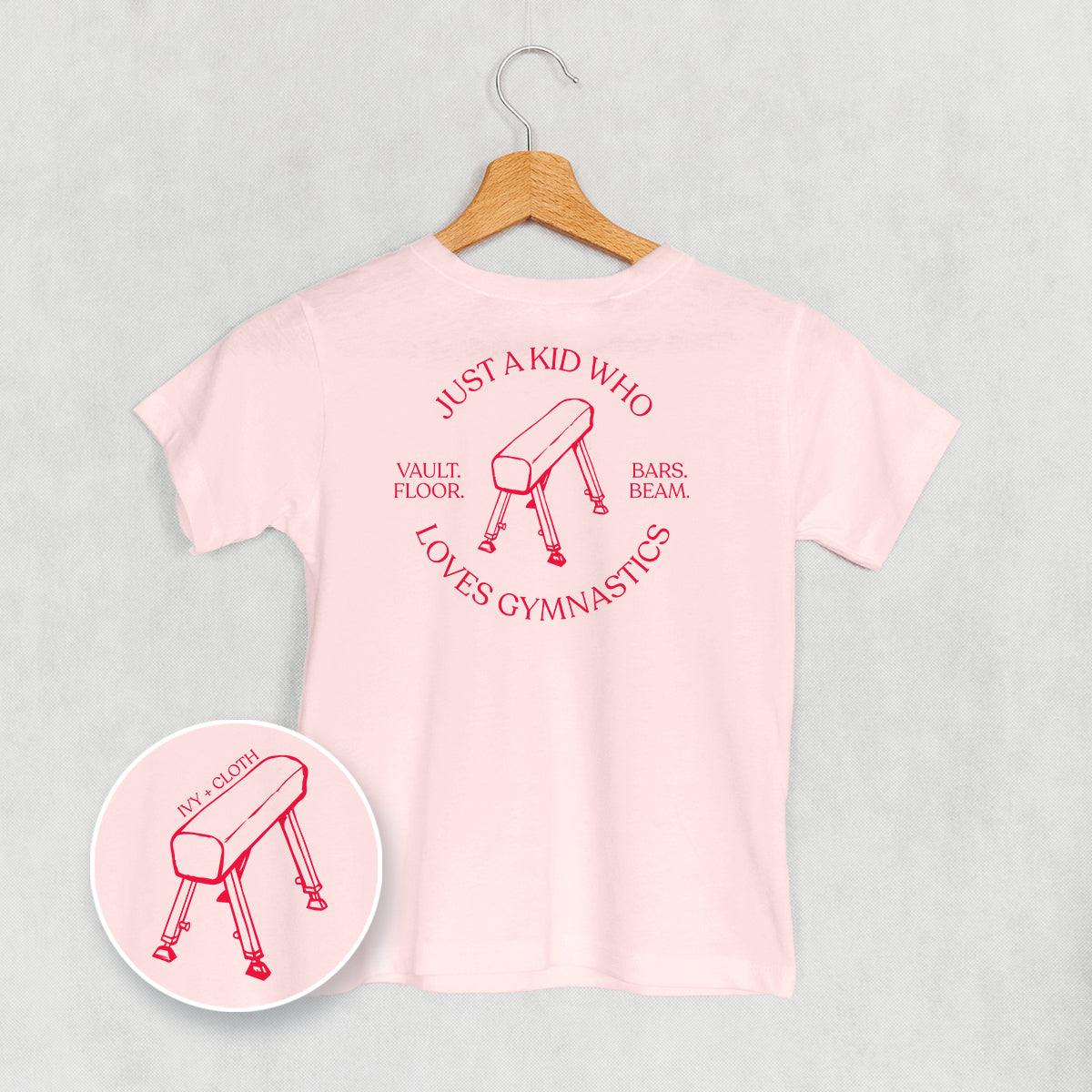 Just A Kid Who Loves Gymnastics (Kids Back Print)